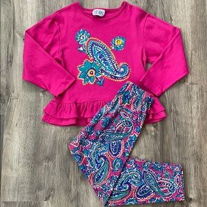 Vintage Tulip Girls 6X Top & Bottom Set EUC